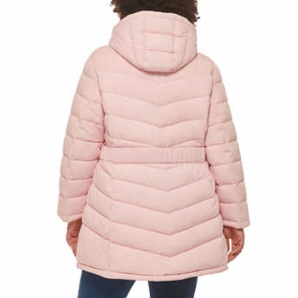 Tommy Hilfiger Womens’ Belted Puffer Winter Coat - Picture 8 of 8